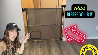 Retractable baby gate installation demo link in description [upl. by Zsolway]