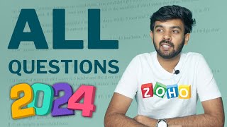 Zoho Round  1 2024  Full Question Paper Solved  Must Watch before attending  logic io [upl. by Dnumsed]