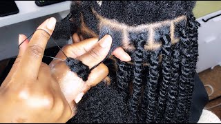 BEST WAY TO HIDE THE RUBBER BAND FOR TWIST BRAIDS  TWIST BRAIDS HAIRSTYLES FOR BEGINNERS [upl. by Uyr]