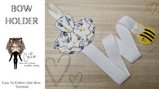 How to make a DIY Bow holder with ribbon and embroidery felties DIY Bow Holder Tutorial Bow Holder [upl. by Leola]