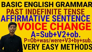 English GrammarVoice ChangePast TenseAffirmative Sentence [upl. by Nicks699]