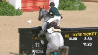 Team horse jumping crashes  from Universal Sports [upl. by Eisnil320]