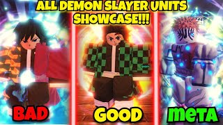 All New Demon Slayer Units Evolved Showcase Anime Last Stand [upl. by Golanka]