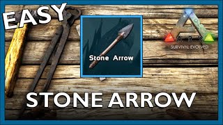 How To Craft A Stone Arrow In Ark Survival Evolved [upl. by Ettennej]