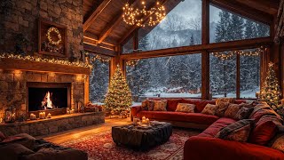 Cozy Christmas Ambience 🎄 Relaxing Christmas Jazz Instrumental Music amp Crackling Fireplace Sounds 🔥 [upl. by Capp477]