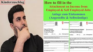 Attachment on Income from EmployedSelf Employed JobsAnlage zum EinkommenAngestellteSelbständige [upl. by Ehcrop]