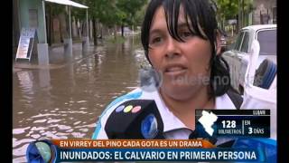 Virrey del Pino bajo el agua  Telefe Noticias [upl. by Anatnom]