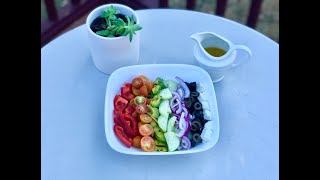 How To Make Greek Salad With Homemade Dressing Aroma781 [upl. by Christian]