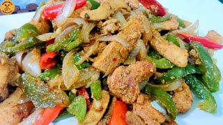 Dry Chicken Fajita  step wise recipe  Chicken fajita [upl. by Arte]