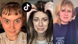 TikTok Girls Cutting Bangs Fails amp Wins [upl. by Becki95]