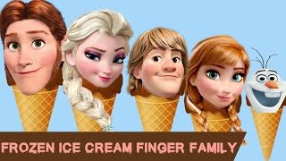 Frozen Disney Ice Cream Cartoons Singing Elsa Finger Family Songs [upl. by Thibault]