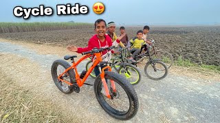 Riding New Fat Bike With Friends 😅 Cycle Ride 😍 [upl. by Herod]