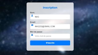 FORMULAIRE INSCRIPTION HTML CSS PHP MYSQL [upl. by Annanhoj519]