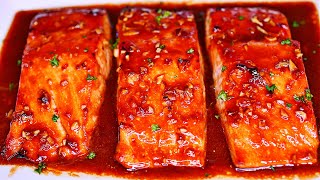 Easy Honey Garlic Butter Salmon  Baked Salmon Recipe [upl. by Erual159]