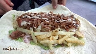 How Israeli Kosher Shawarma is Prepared  الشاورما  איך להכין שווארמה כשר [upl. by Wilkinson]