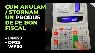 Cum anulamstornam un produs de pe bon fiscal pe casa de marcat Datecs DP25 DP150 si WP50 [upl. by Arod]