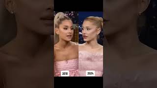 Ariana Grande Transformation 2018 vs 2024 arianagrande jimmyfallon latenightshow [upl. by Lew]