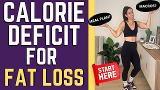 CALORIE DEFICIT Diet Plan For FAT LOSS  Calorie amp Macro Calculator [upl. by Enej]