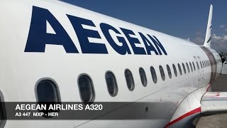 Aegean Airlines A320  Milan MXP ✈ Heraklion  mini Trip Report  landing  Economy Class [upl. by Erin]