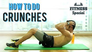 HOW TO DO CRUNCHES  Perfect Crunch FOR BEGINNERS  Best ABS Exercises  FITNESS SPECIAL  WORKOUT [upl. by Ymmot]