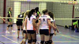 Volleybal Beker Dames 1e Ronde A Olhaco D2  OPM Heerenveen D3 14102015 [upl. by Lathrope]