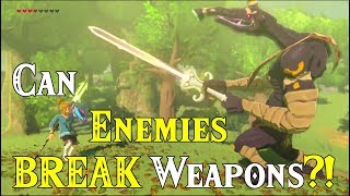 Can Enemies BREAK Weapons Giving DAMAGED amiibo Weapons to Moblins in Zelda Breath of the Wild DLC [upl. by Oni]