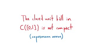 The closed unit ball in C01 is not compact [upl. by Tenej]