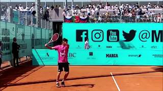 Dominic Thiem Forehand Slow Motion MMO Madrid 2018 [upl. by Llejk]