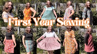 Everything Ive Created in My First Year Sewing [upl. by Tugman]