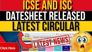 cisce latest circular  ICSE and ISC datesheet Released for Board Exam 2023 [upl. by Zoellick]