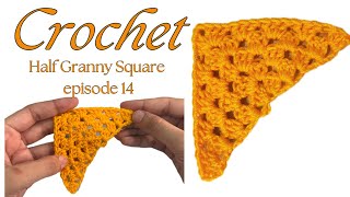 Half Granny Square The Easiest Crochet Square [upl. by Lessard]