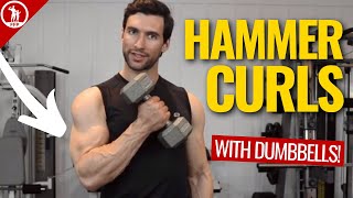 Hammer Curls With Dumbbells 3 Form Tips For BIG GAINS [upl. by Notsrik]