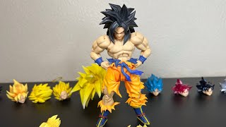 SH FIGUARTS SON GOKU LEGENDARY SUPER SAIYAN  ALL HEAD SWAPS goku dbz [upl. by Amie]