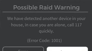 Roblox Error Code 1001 [upl. by Atikihc]