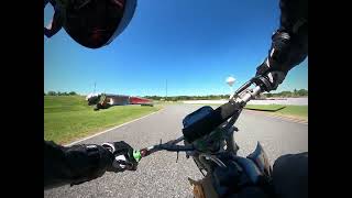 Kawasaki 2 stroke dirt bike on kart track POV [upl. by Aliemaj170]