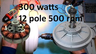 DC celling fan convert to AC generator 300watts  pmg alternater low rpm [upl. by Etac117]