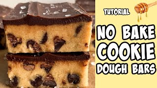 No Bake Cookie Dough Bars Recipe tutorial Shorts [upl. by Hama]