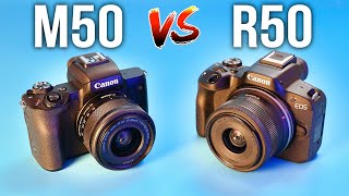 Canon M50 Mark ii vs Canon R50  Which is Better [upl. by Ordnassela]