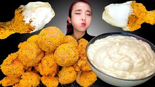 Mukbang✨뿌링클닭다리 뿌링치즈볼 뿌링소스 듬뿍😄치킨 먹방🍗 BHC KOREAN SWEET FRIED CHICKEN amp CHEESEBALL チキン ASMR 쎄미 [upl. by Nylrehc]