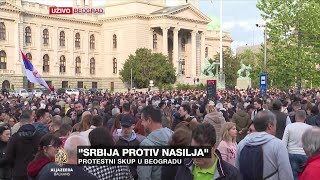 U Beogradu protestni skup Srbija protiv nasilja [upl. by Idnaj882]