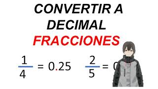 Como convertir a decimal una fracción [upl. by Acinnad]