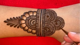 Back hand beautiful henna design  Simple and easy mehndi designs for hands [upl. by Svensen920]