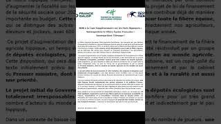 Une nouvelle taxe honteuse et dangereuse pour les paris hippiques  courseshippiques taxe chevaux [upl. by Cleopatra]