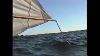 Canoe Sailing Ocean rough water wave splashed rocks [upl. by Hootman418]