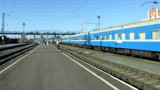 Train Novosibirsk  Almaty arriving at Barnaul [upl. by Licha762]