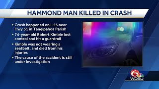 Hammond man killed in crash [upl. by Cirenoj]