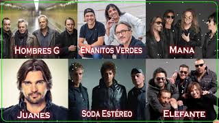 Hombres G Soda Estéreo Enanitos Verdes Mana Jaguares Elefante Juanes Rock En Español [upl. by Attegroeg]