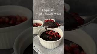 2Ingredients Vegan Chocolate Mousse 🍫 shorts [upl. by Arikal]