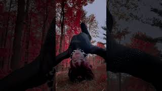 Being bendy outside in my clown costume clowncore circus clownmakeup flexibility halloween [upl. by Torruella828]