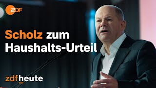 HaushaltsKrise Regierungserklärung von Kanzler Scholz  ZDFheute live [upl. by Diver711]